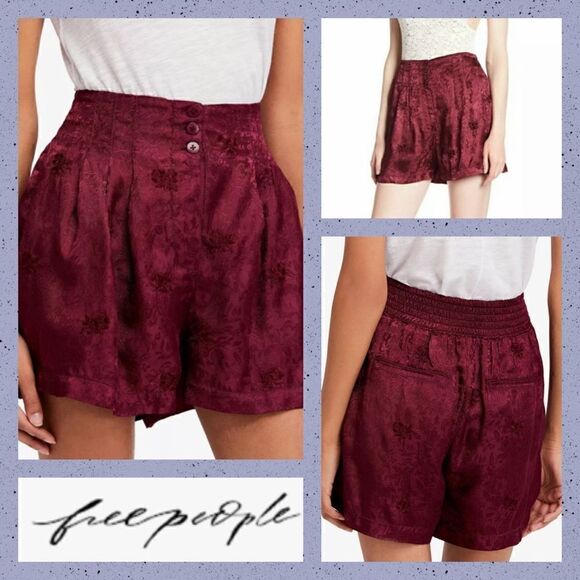 NWT MSRP $98 Free People Go Your Own Way Satin Shorts Women's Size Medium - Picture 1 of 6
